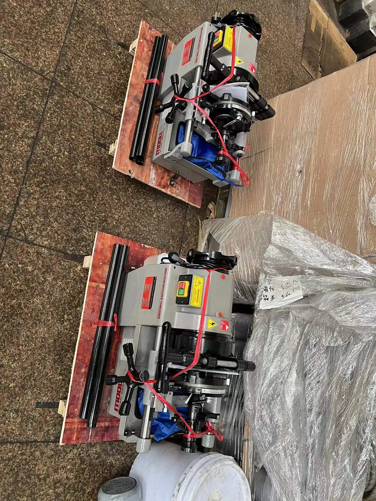 Quick Open 4" 1500W High Speed Automatic Stop Pipe Threading Machine