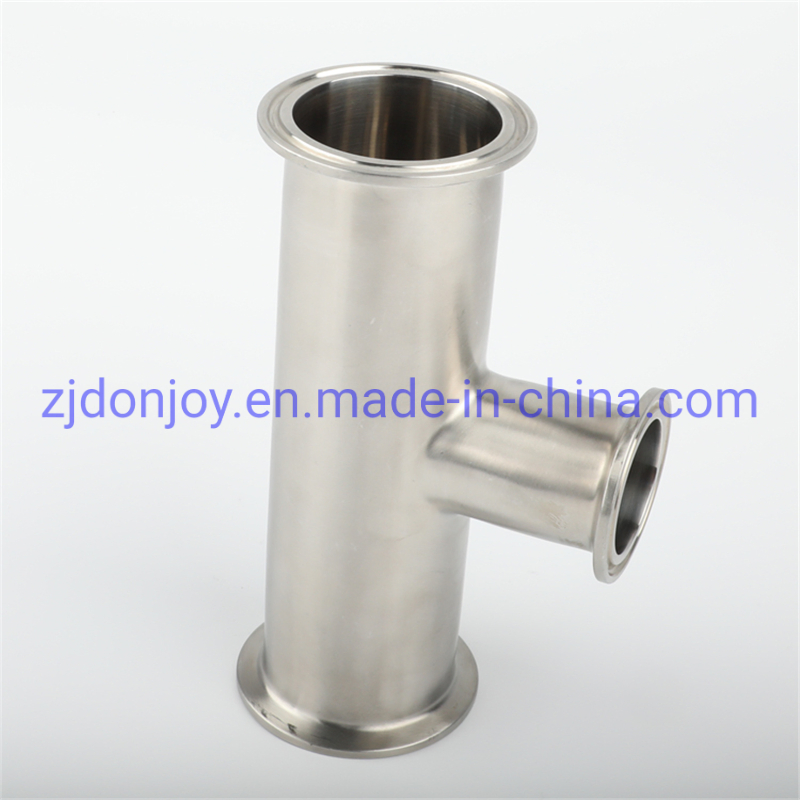 Seamless Sanitary Welding Clamped Long-Type Equal Tee
