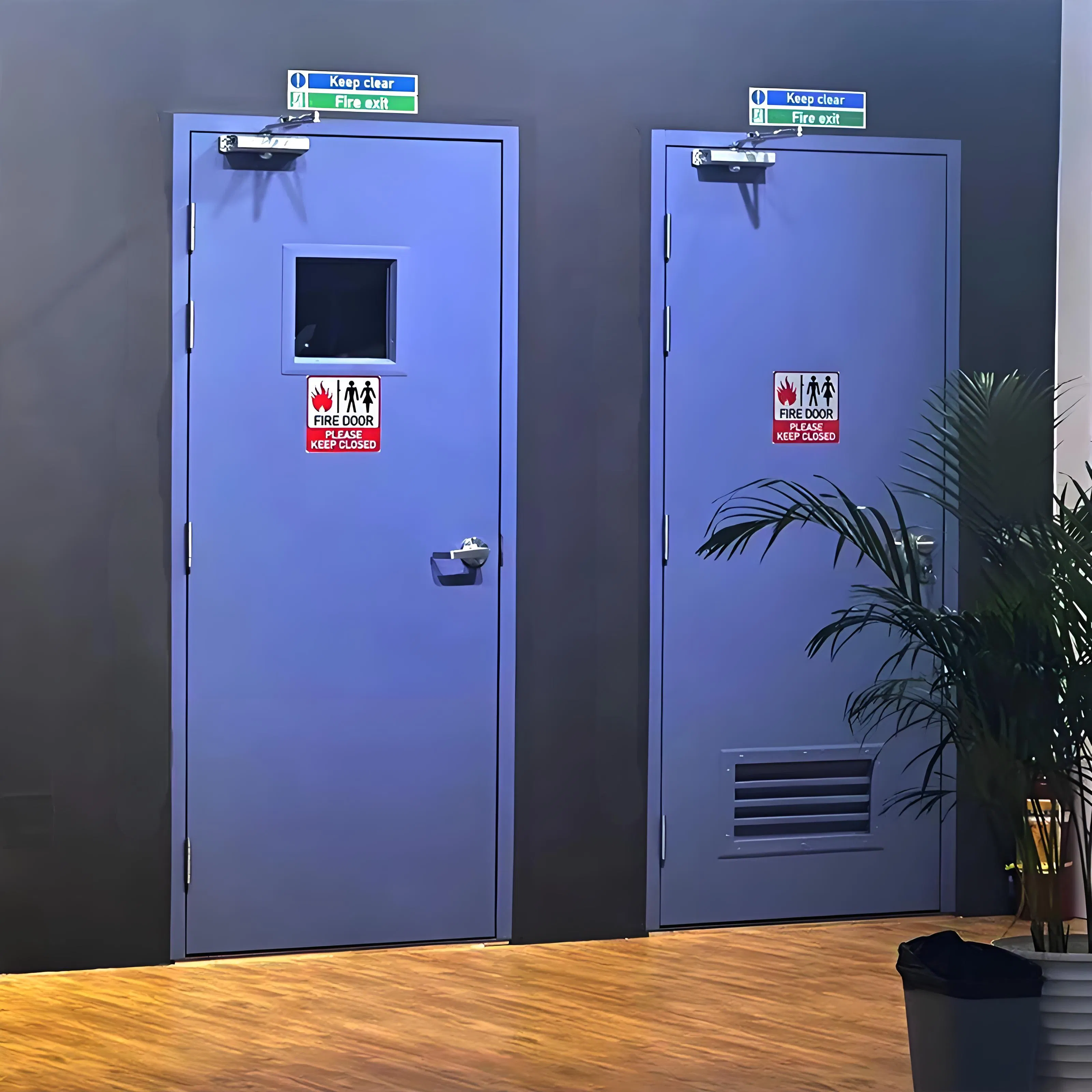 UL Listed Metal Door Fireproof Double Open Steel Fire Rated Door