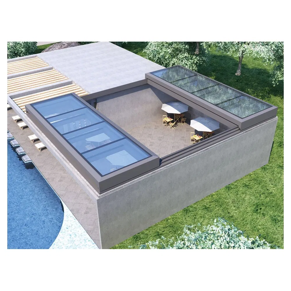 Electrical Skylights for Outdoor Use Modern Aluminum Alloy Roof Awning Skylights