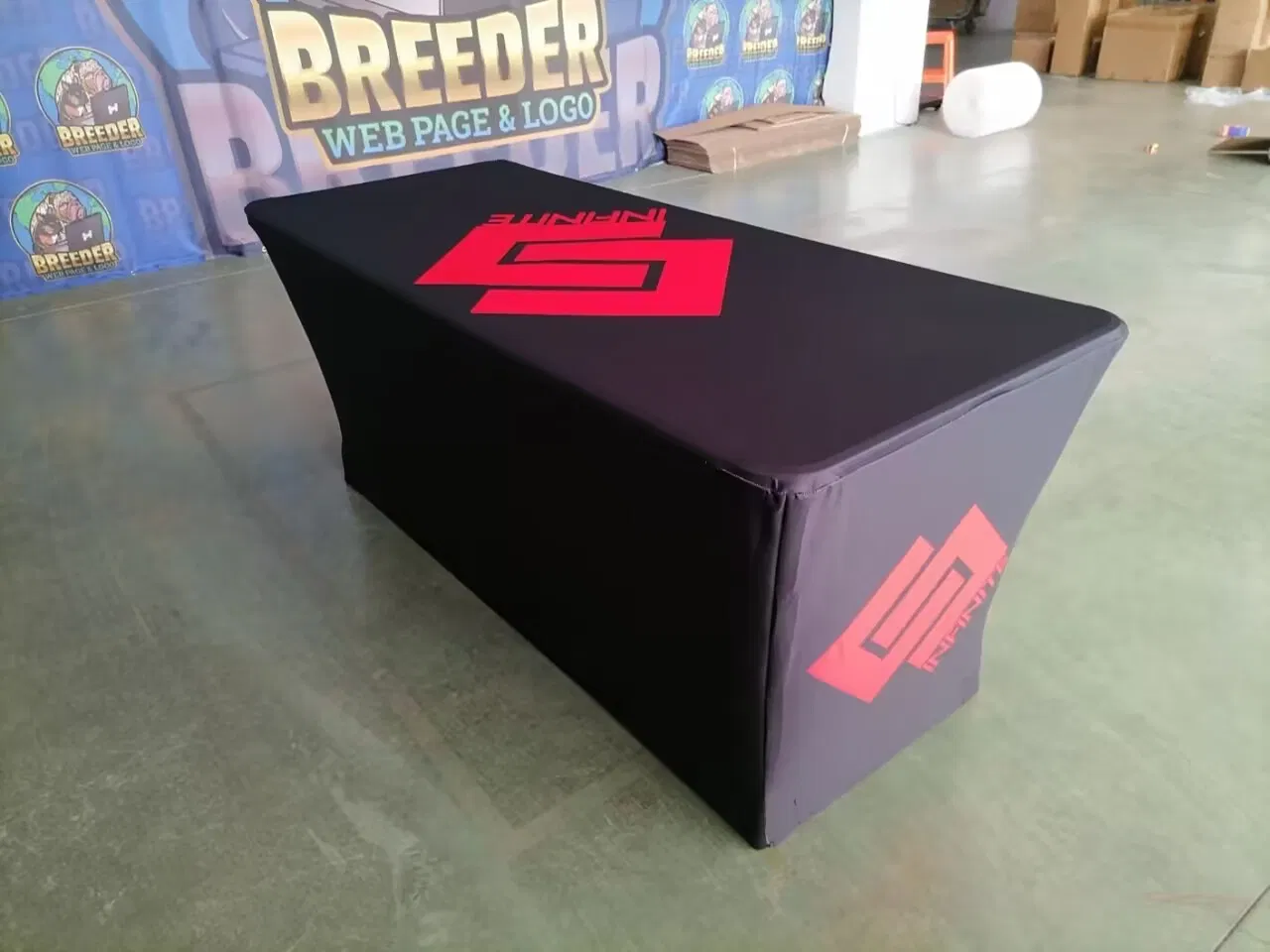 Custom Fitted Table Cloths Events Stretch Tablecloth Spandex Table Cover Advertising