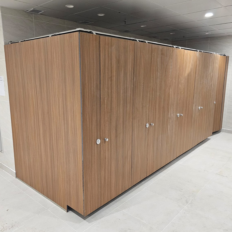Engineered for Malls Resistant HPL Toielt Cubicle Partitions Waterproof Surface
