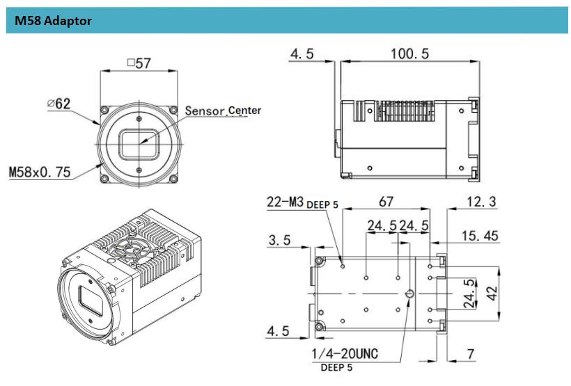 Emergent Vision 25MP 10gige 40 Fps Digital Industrial Camera