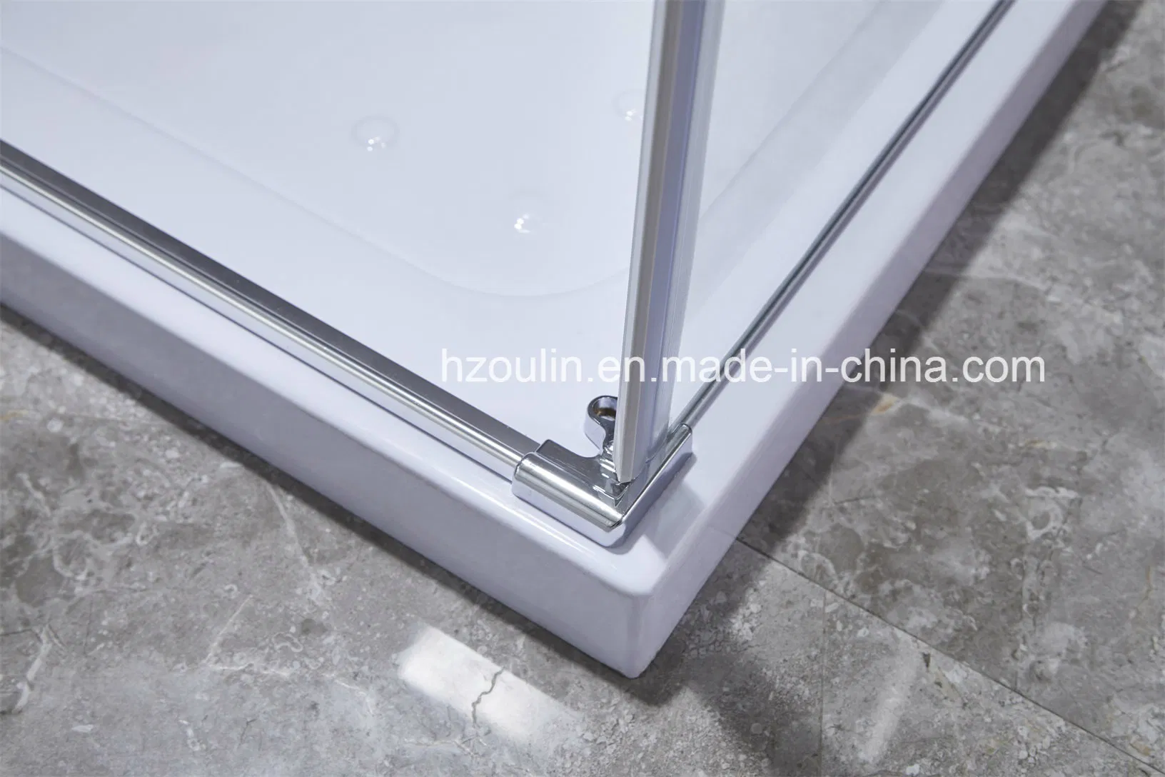 8mm Glass Shower Enclosure with One Fixed Glass and One Folding Glass