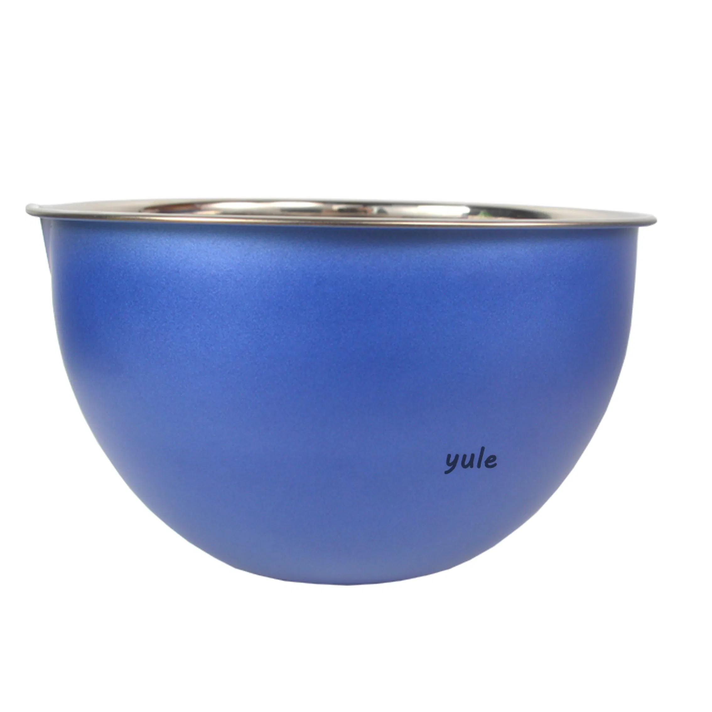 Factory Wholesale Kitchenware blue Color Salad Fruit Vegetable Bowl Food Grade Material Stainless Steel Mixing Bowl with Lid
