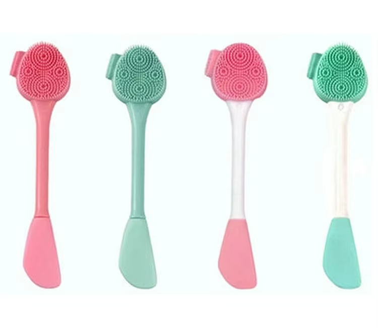 New Best Selling Eco-Life Customized Double Head Soft Silicone Face Mask Silicone Facial Cleansing Brush