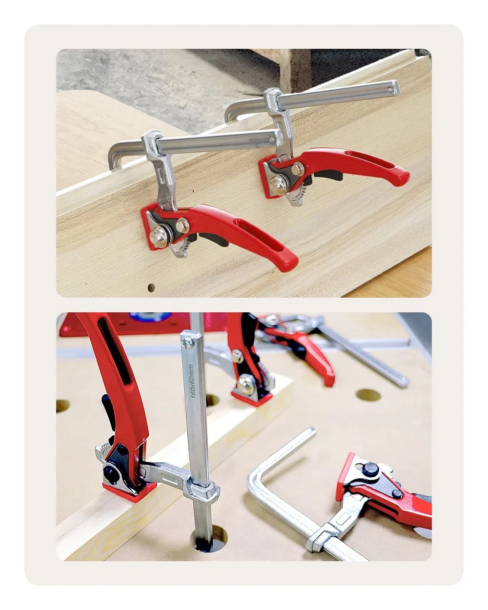 60"Aluminum Alloy T Clamp Heavy Duty F-Clamp Bar Clamp for Woodworking Wood Clamping Carpenter Clamps