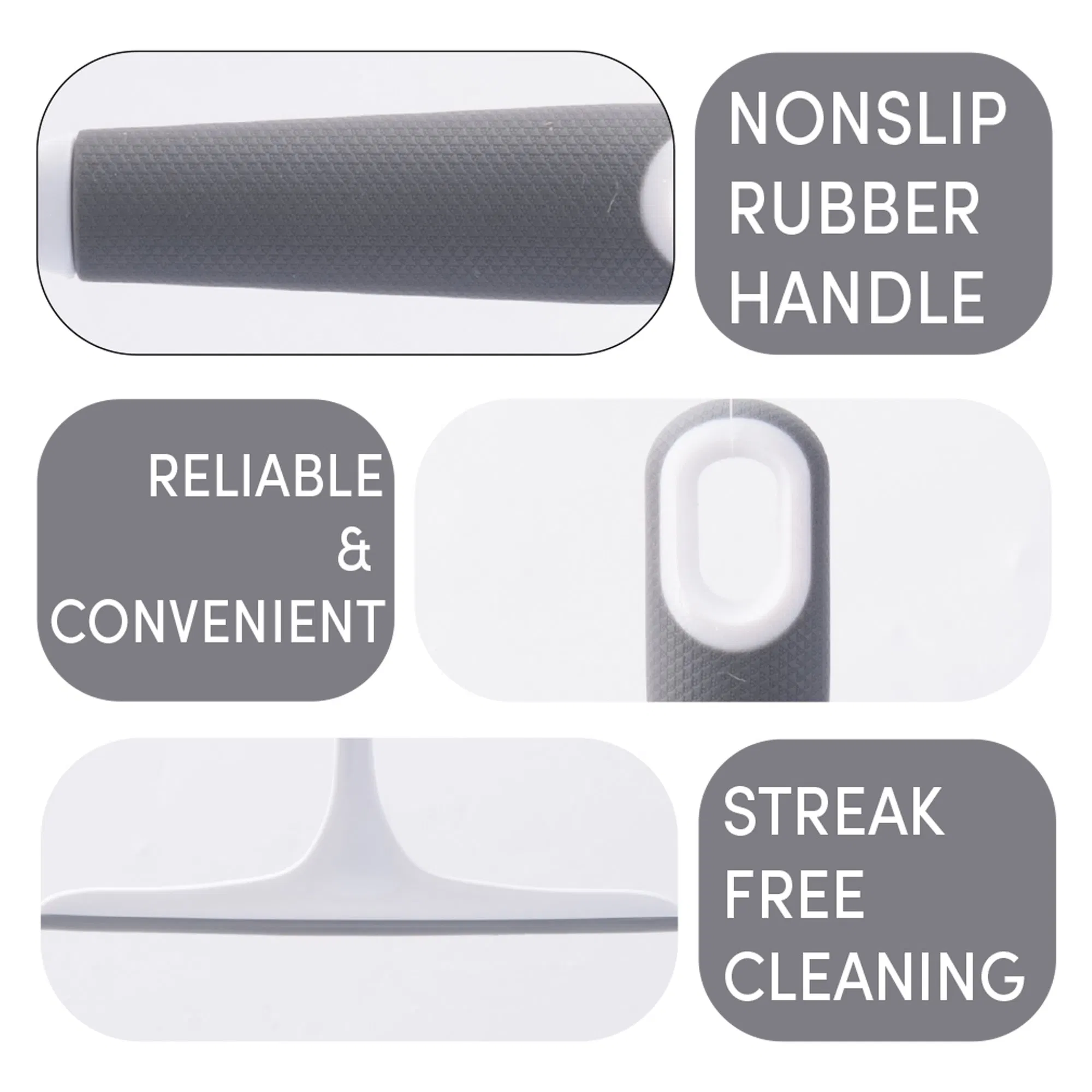 New Custom with Handle Light-Duty Cleaning Floor Wiper Squeegee White Color