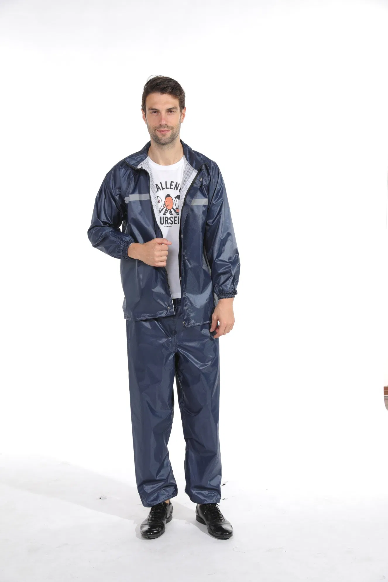 Wholesale Waterproof Raincoat Workwear with Reflective Strip Safety Vest Work Suit