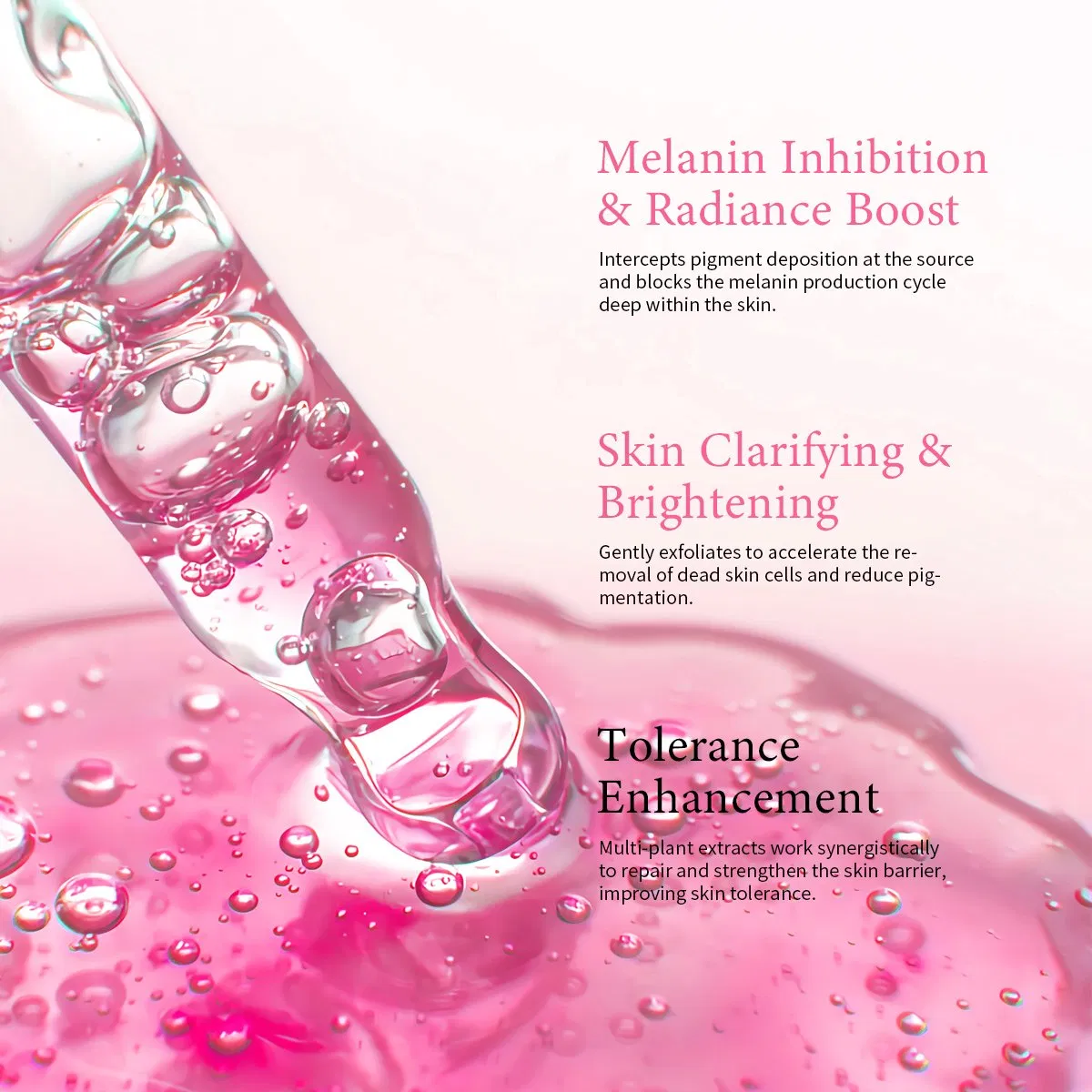 OEM/ODM Anti-Melasma Brightening Tolerance Boosting Dark Spot 10% Niacinamide 4% Tranexamic Acid Vc-IP Dark Spot Correcting Radiance Facial Essence