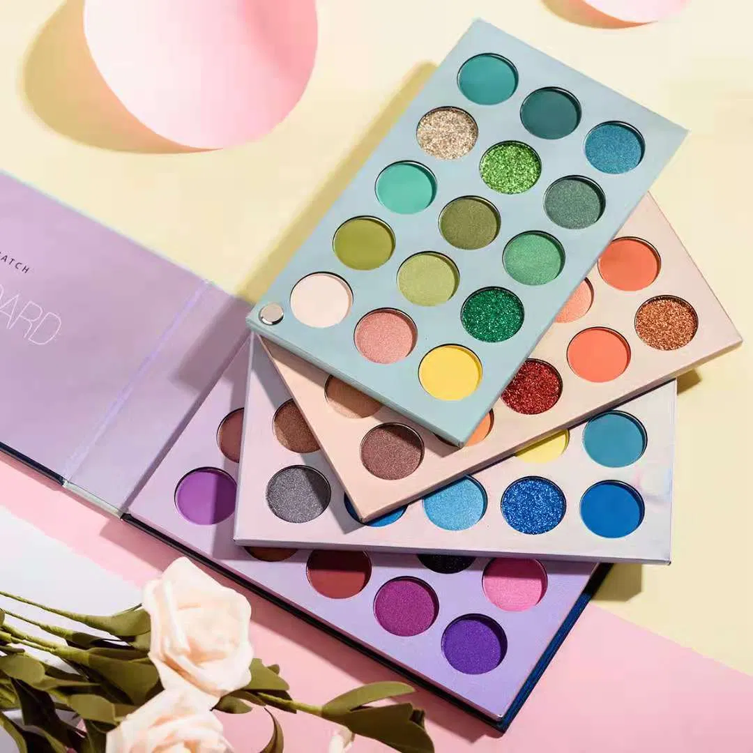 Hot Sale Rotating 60-Color Factory Private Label Custom Eyeshadow Palette with High Pigment