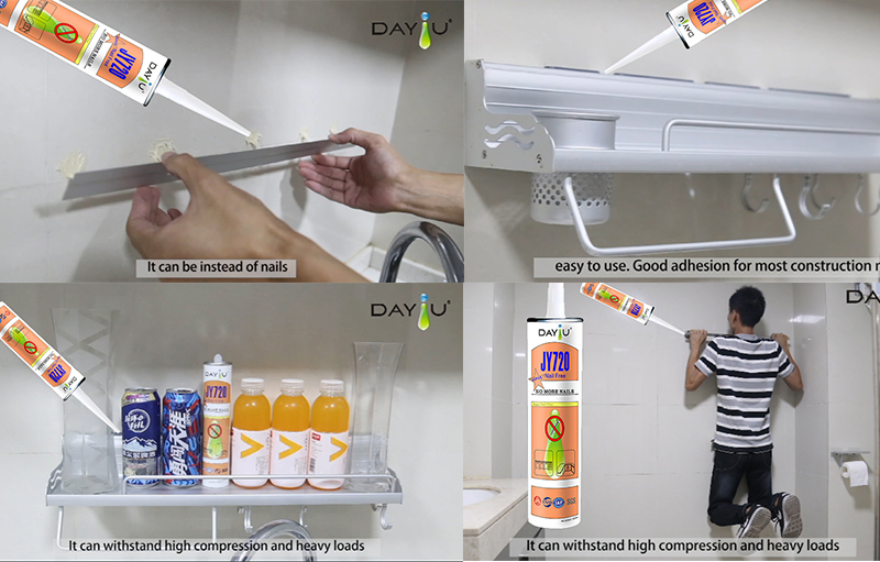 Home Decoration Nail-Free Adhesive: No Nails Needed for Wood, Ceramic & MDF Bonding