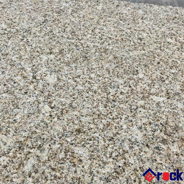 Factory Direct Bush-Hammered Finish China Yellow Beige Granite Slabs and Tiles for Wall Cladding