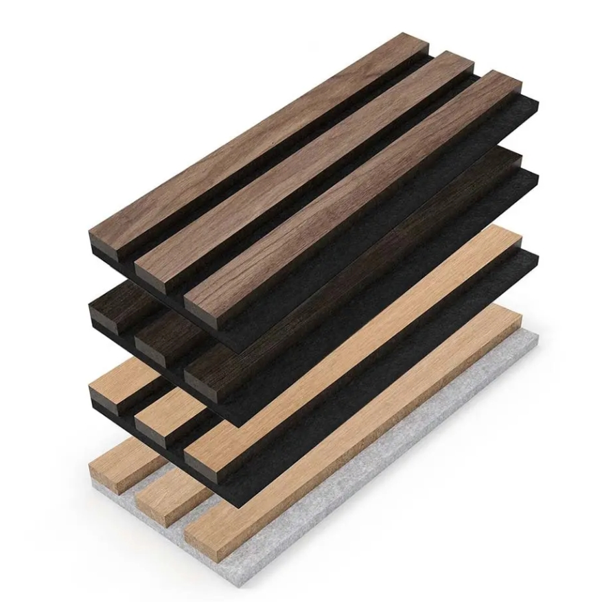 Wall Panel Wood Grain Acoustics Wall Panel for Living Room Decoration Luxury Laminate Interior Cladding Modern Acoustics Wall Panel Cold Room Panel