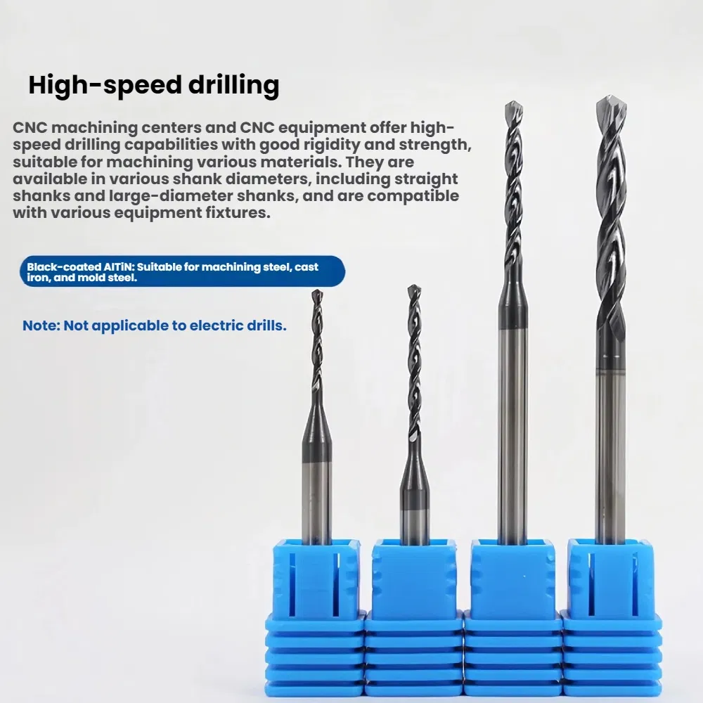 Сверло твердосплавное с внутренним охлаждением 2 зуба, покрытие TiN