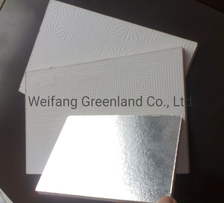 595X595mm/600X600mm/603X603mm/603X1213mm Vinyl Laminated Gypsum Tiles/Gypsum Ceilings Board/Gypsum Ceiling Tiles