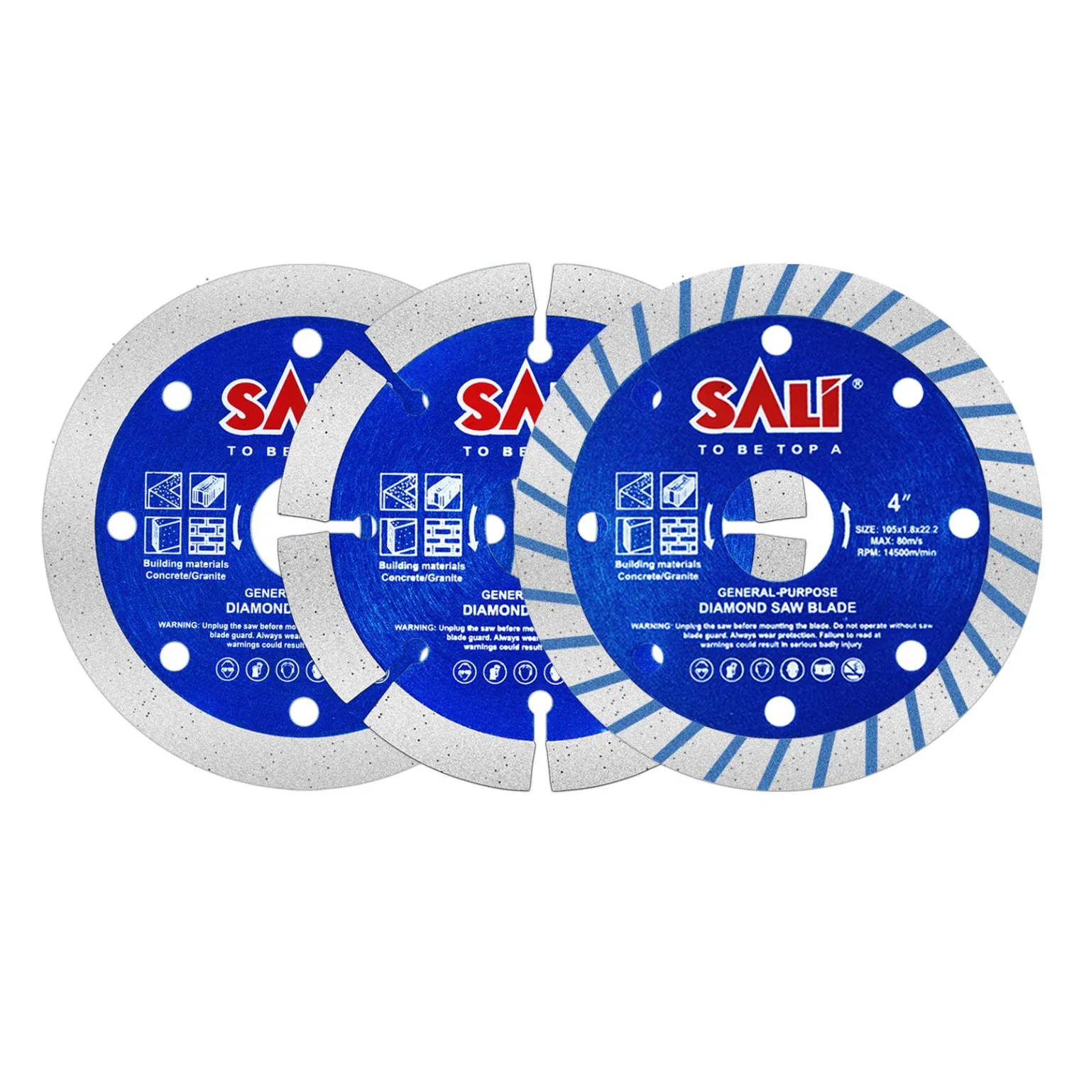 Sali 4.5inch 115*1.8*22.2mm High Quality Turble Diamond Saw Blade