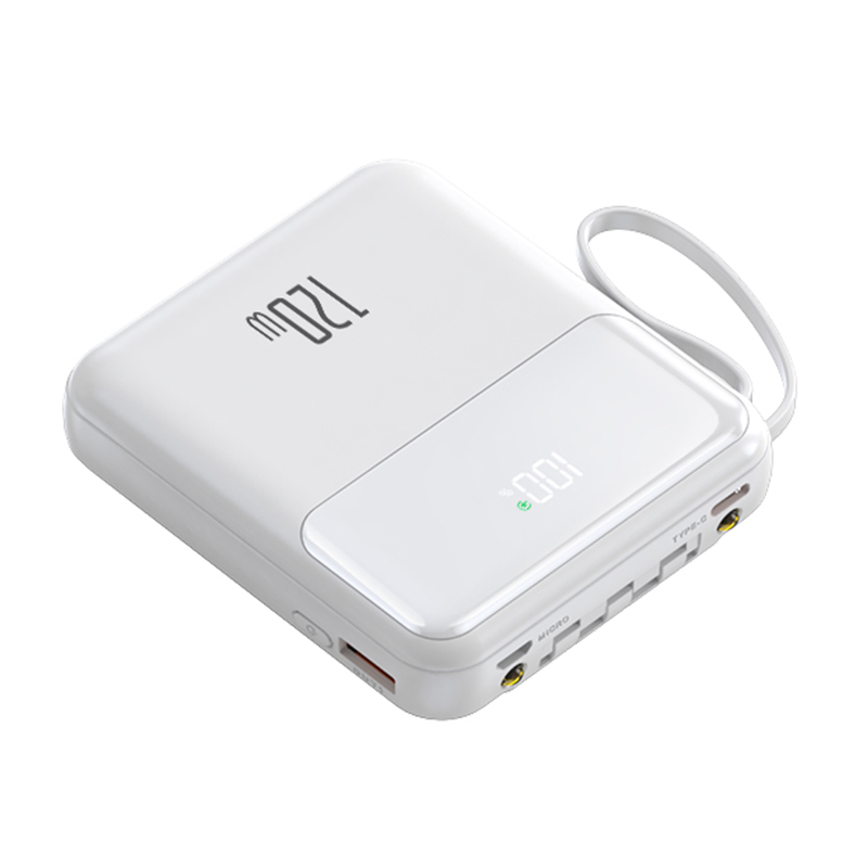 Ультракомпактный Power Bank с дисплеем и 4 проводами