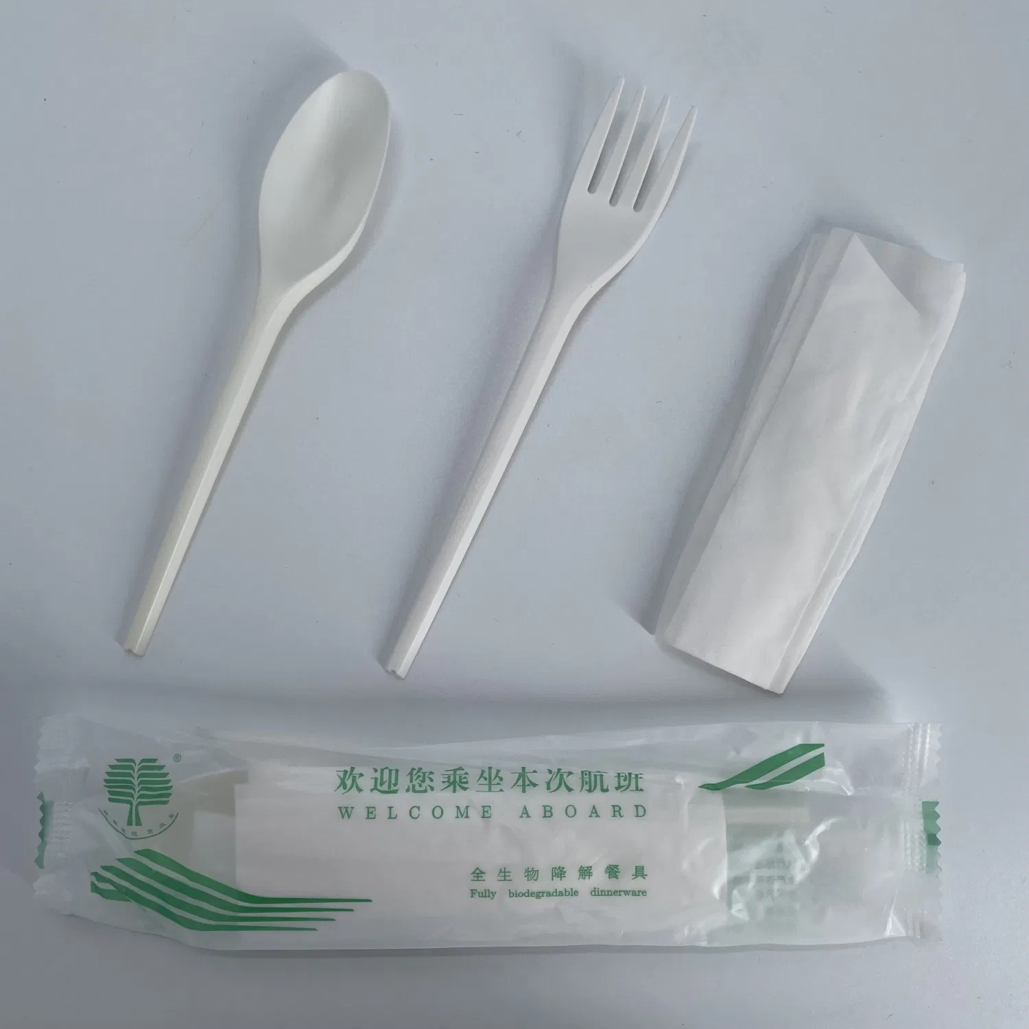 100% Compostable Plastic Free Knife and Fork Biodegradable Tableware