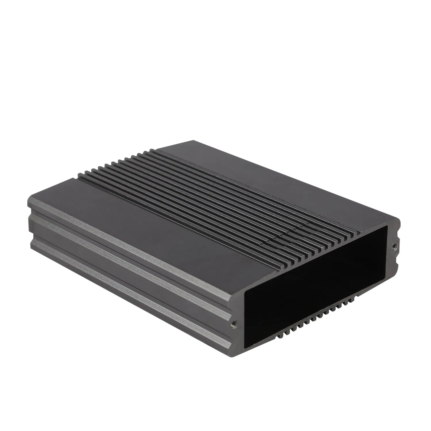 Black Anodized Aluminum Electronic Enclosure / Industrial PC Box / LED Power Supply Cover / Aluminium Cylinder Shell / Electrical Enclosure