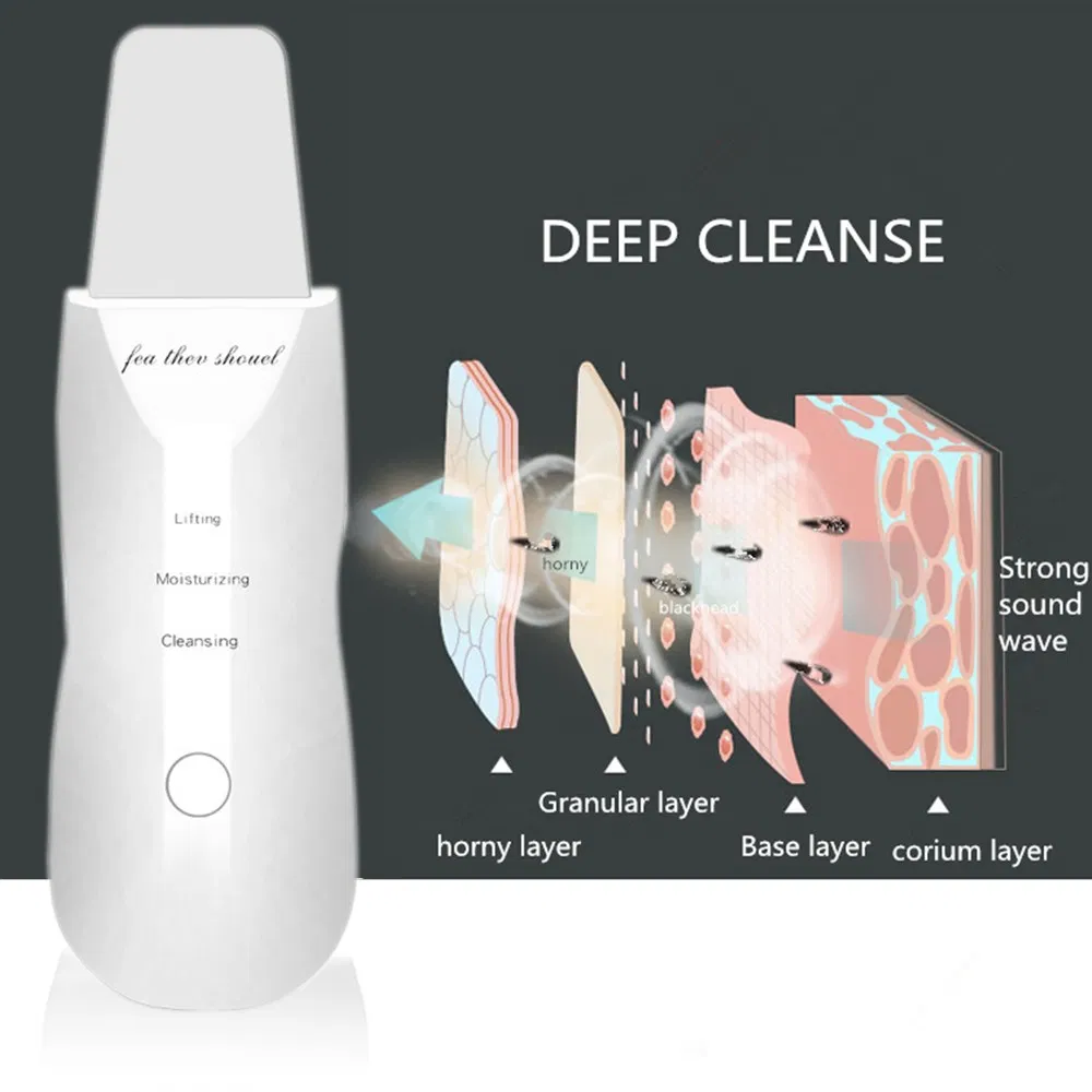 Home Use Beauty Care Massager Sonic Ultrasonic Peeling Scrubber for Skin Tightening