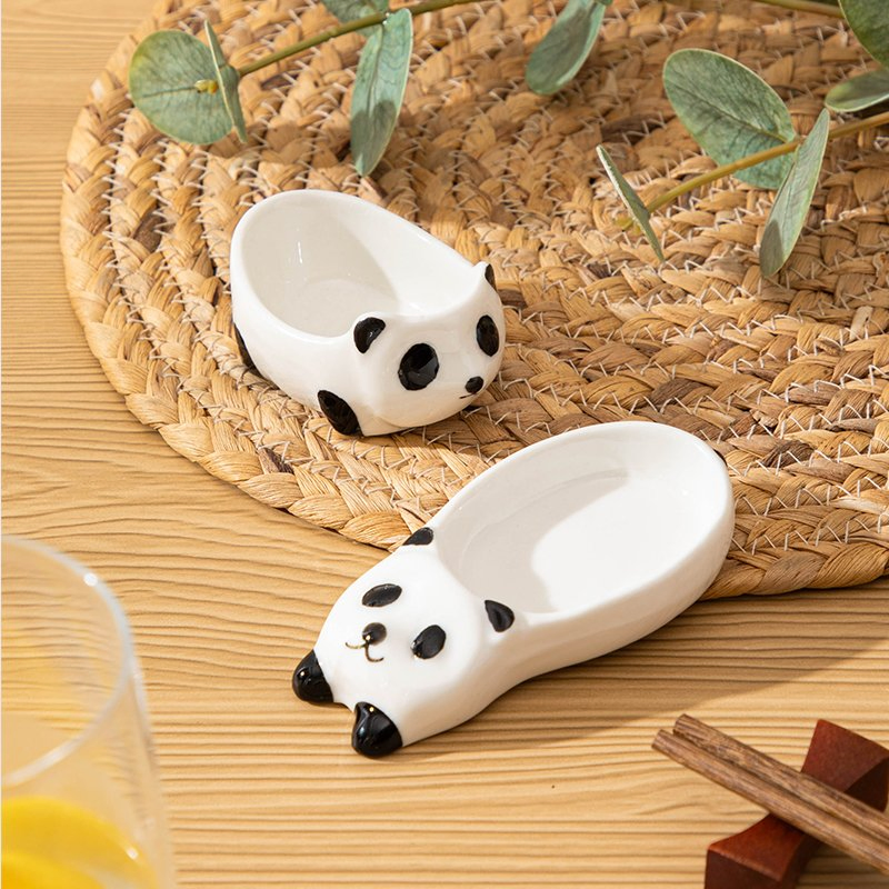 Adorable Panda Face Ceramic Dish for Dipping Sauces