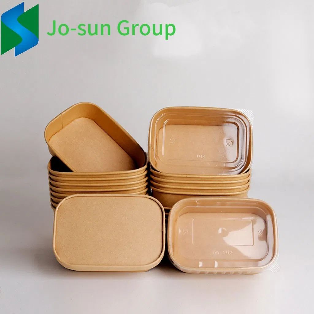 Jo-Sun Disposable 750 Ml Logo Print Custom Paper Cups Take Away Salad Paper Bowl Biodegradable Kraft Paper Cup for Soup Noodle