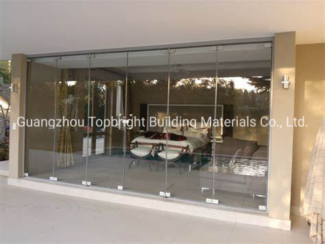 Frameless Bi-Fold Doors Frameless Glass Stacking Door with High Quality