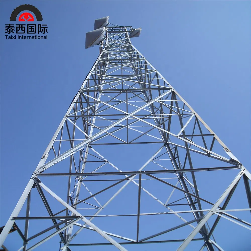 High Quality Certificated Microwave Tower Hot DIP Galvanized Telecommunication Tower