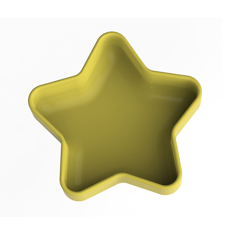 BPA Free Silicone Bowl Baby Feeding LED Weaning Set Star Shape Bowl
