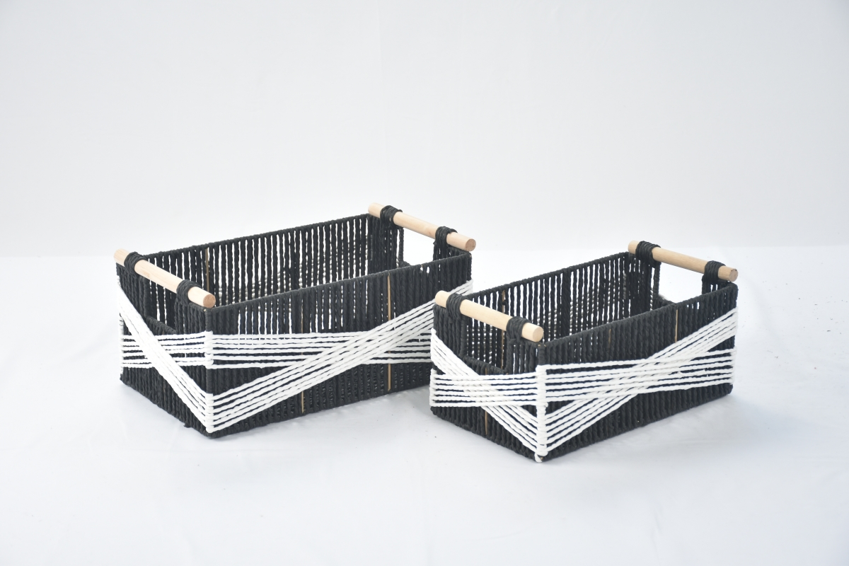 New Design Storage Basket Hand Weaving Paper Bins Woven Made Box
