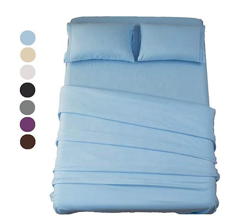 Wholesale Bedding Microfiber Polyester Luxury Home Hotel Bed Sheet Set