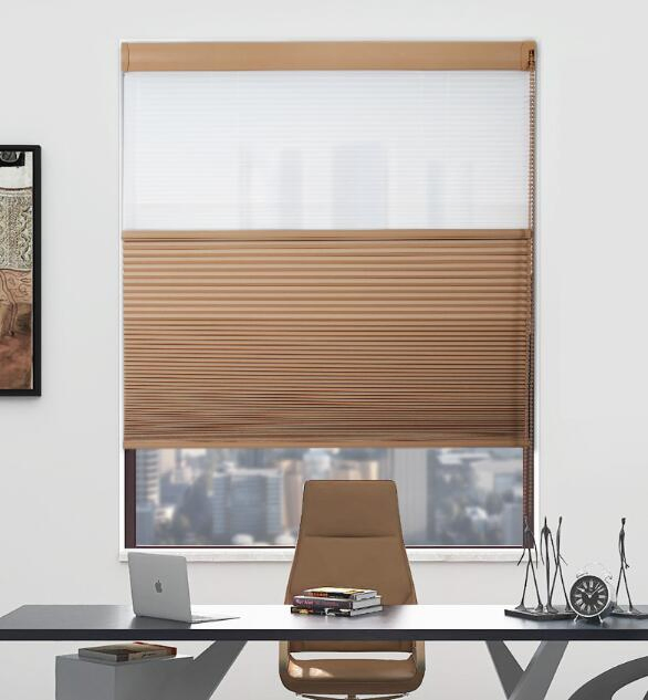 Manual Thermal Insulation Noise Reduction Double Layer Honeycomb Blinds House Curtains