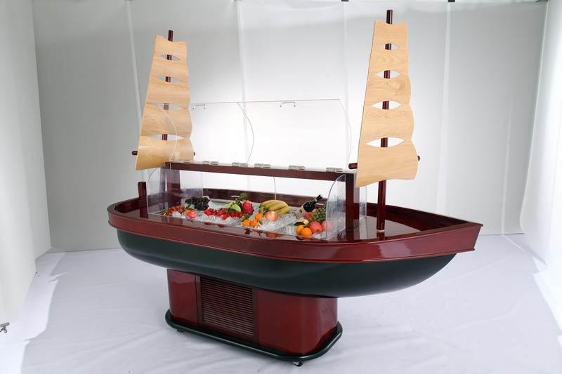 H-Cy2350FL4 Luxury Barque Wooden Salad Bar Refrigerator