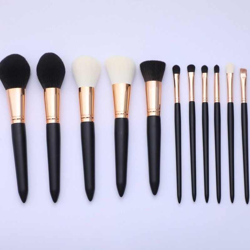 Hot Sale 10PCS Black Powder Blending Brush Cosmetic Tools Maquiagem Makeup Brush Set