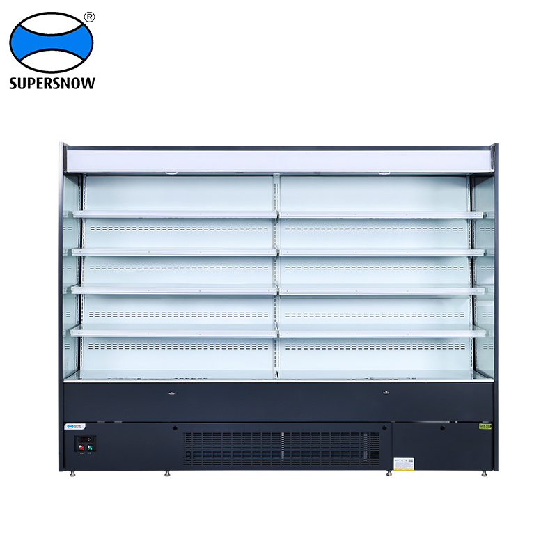 Supermarket Fan Cooling Adjustable Shelves Vegetable Fruit Showcase Air Chiller Multideck Open Display Refrigerator