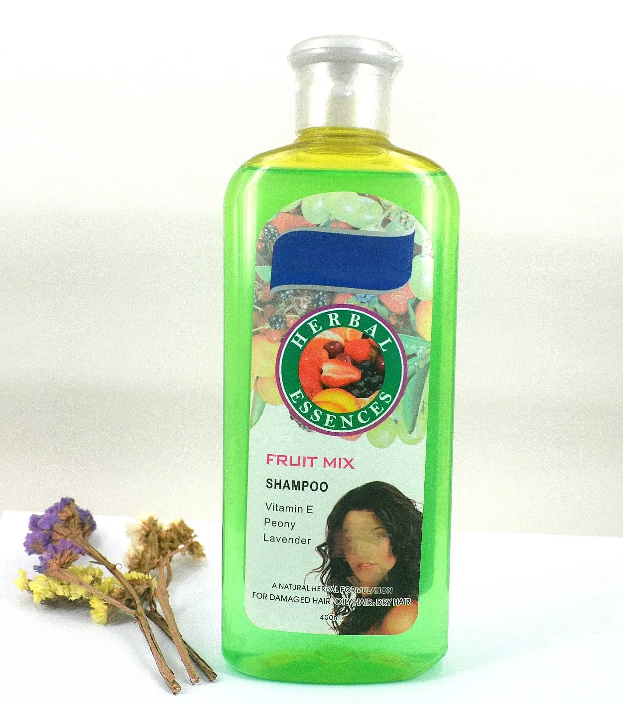 400ml Hair Shampoo with Vitamin E, Peony, Lavender Extracts
