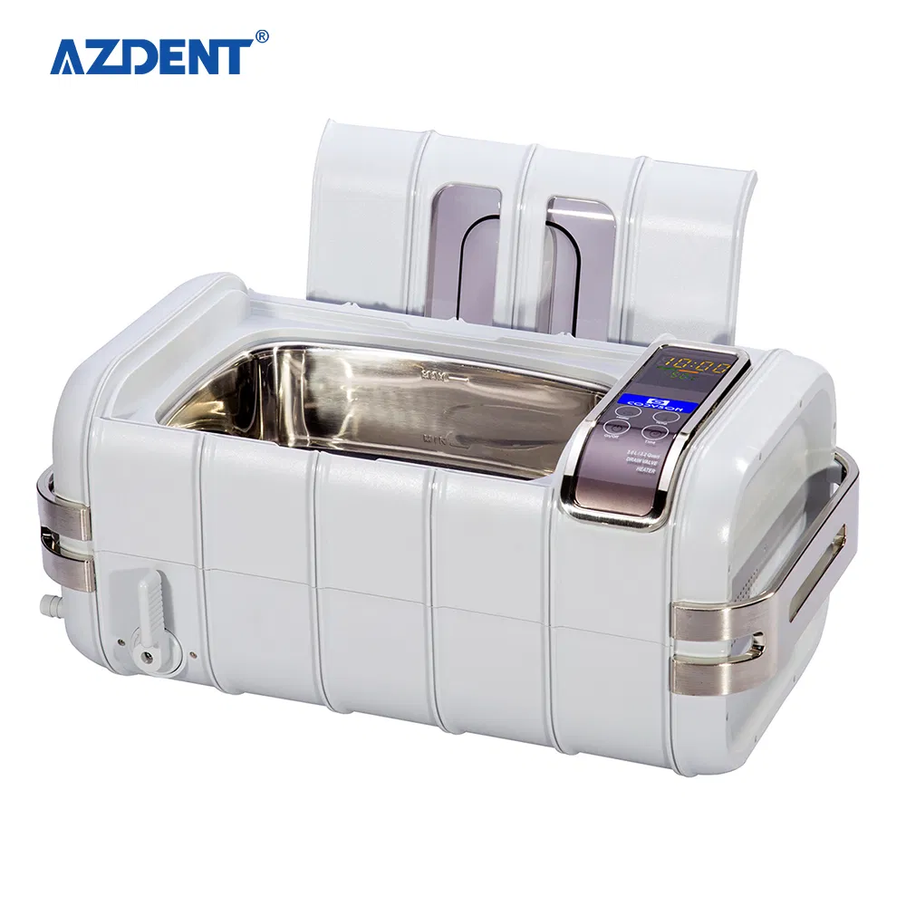 Azdent Supplies Stainless Steel Ultrasonic Washer Portable Digital Dental Ultrasonic Cleaner