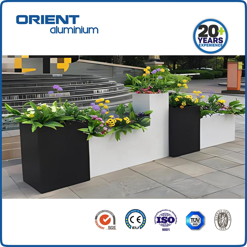 Factory Direct Supply High Quality Aluminum Outdoor Planter Pots Raised
