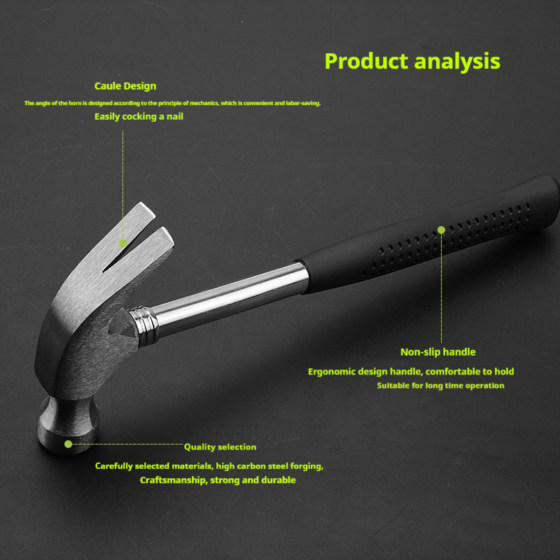 High Quality Machinist Hammer Cast Iron with Plastic Handle DIY Grade OEM Available 3-Year Warranty