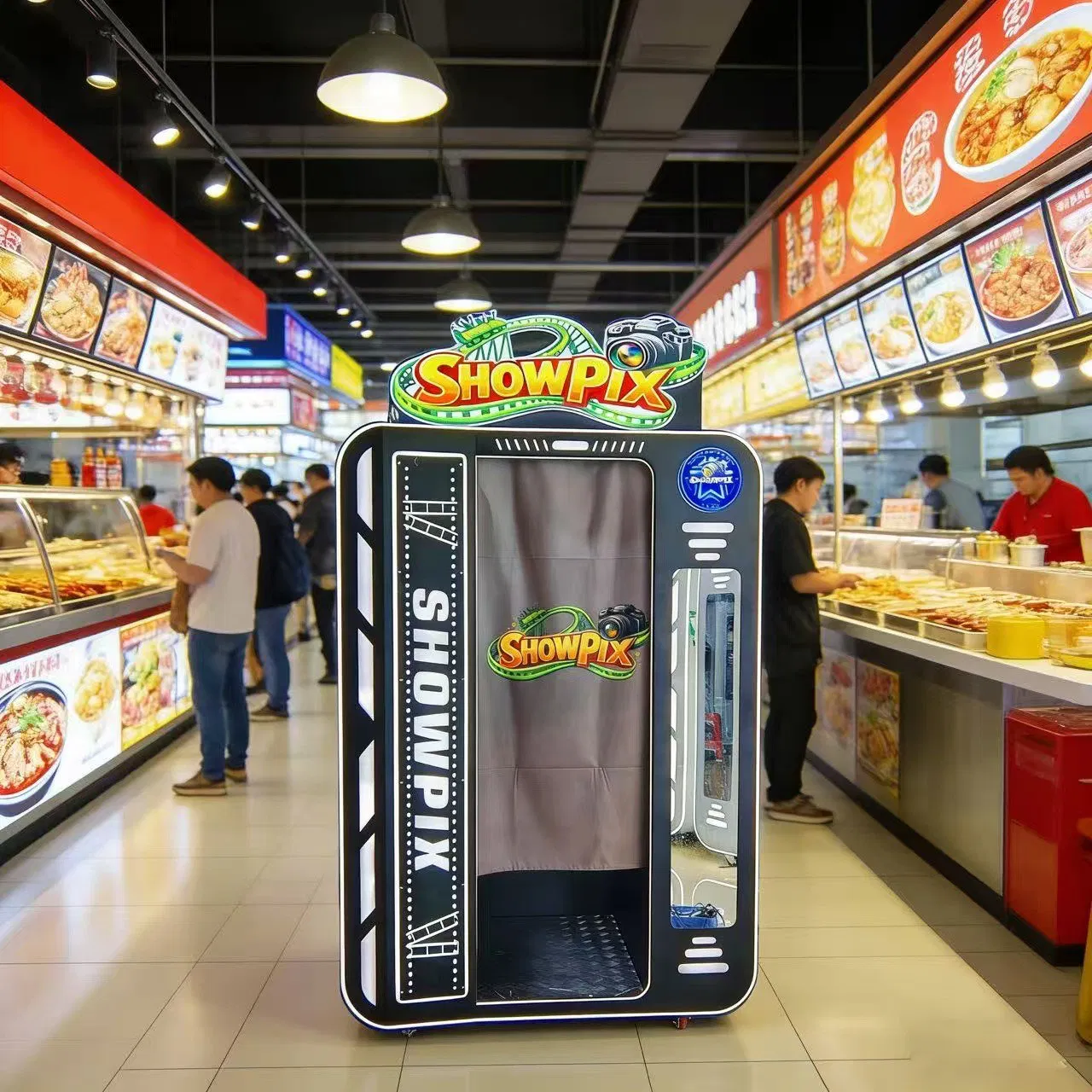 Portable Wooden Digital Photo Booth Ai Arc Machine for Events with Mirror and Camera and Printer