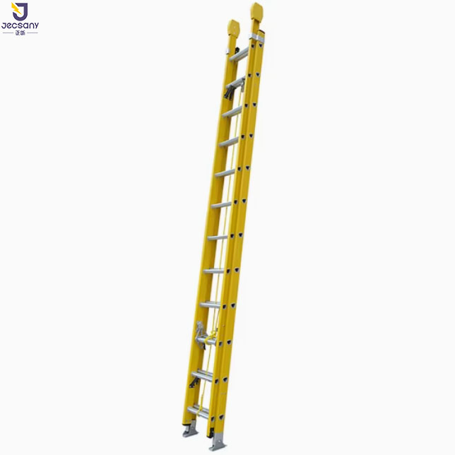 Jtel Super Quality 2 Section Industrial Step Extension Ladder Fiberglass Folding Ladder