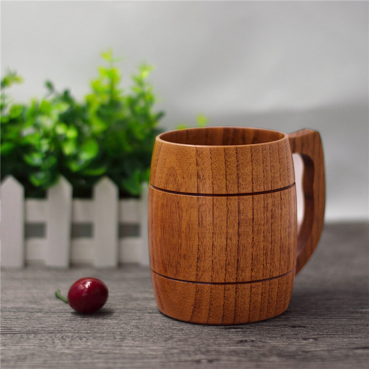 Handmake Non Toxic Wooden Beer Drinking Mug for Genesee Cream Ale Goose Island Brewery Grain Belt Great Basin