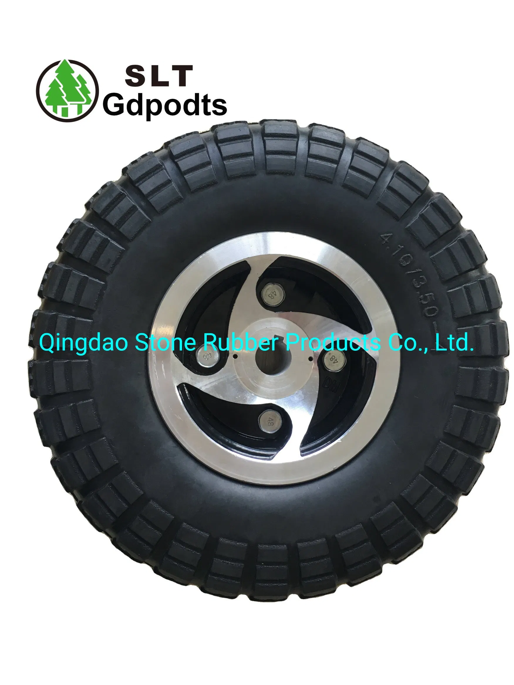 10 Inch 3.50-4 Electric Wheelchair Wheel with Aluminum Rim