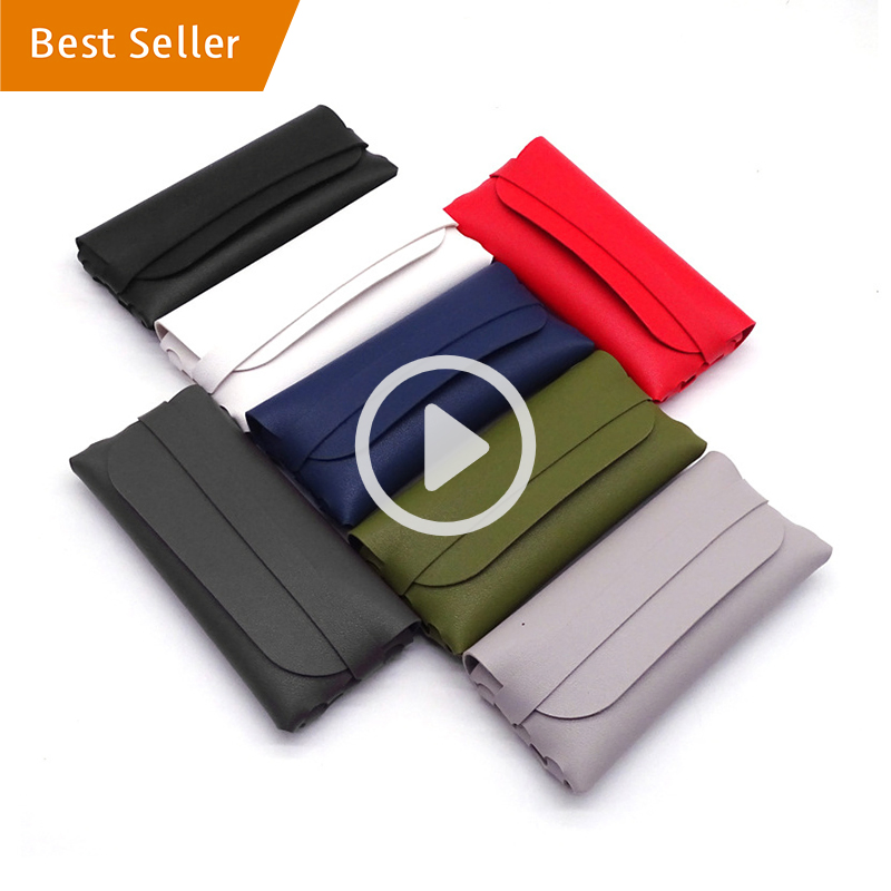 2025 Amazon Hot Fashion Luxury Design Custom Logo Spectacle Storage Case PU Leather Bags Sunglasses Packaging