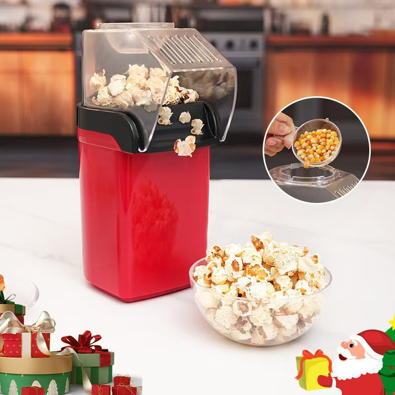2025 New Wholesale High Quality 110V/220V Fully Automatic Hot Air Portable Mini Popcorn Maker with Top Cover