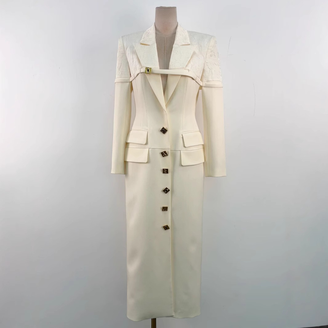 Комплект женский вечерний платье с длинным рукавом и блейзер