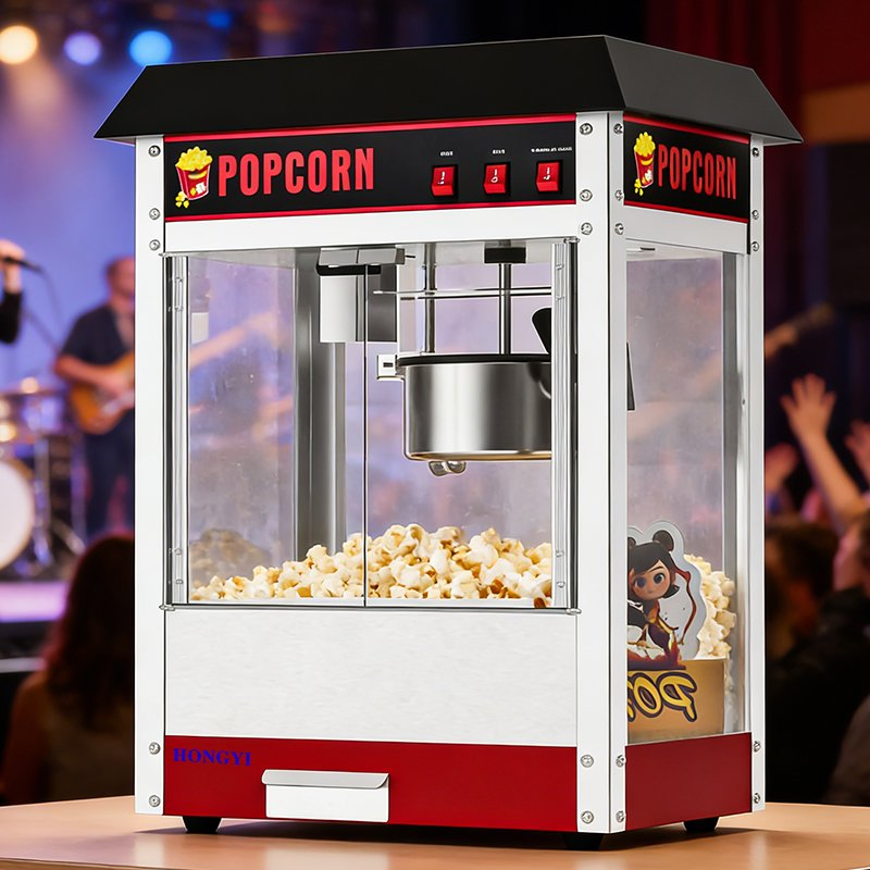 Mobile Popcorn Machine Commercial Electric Popcorn Maker for Carnival Event Easy Move