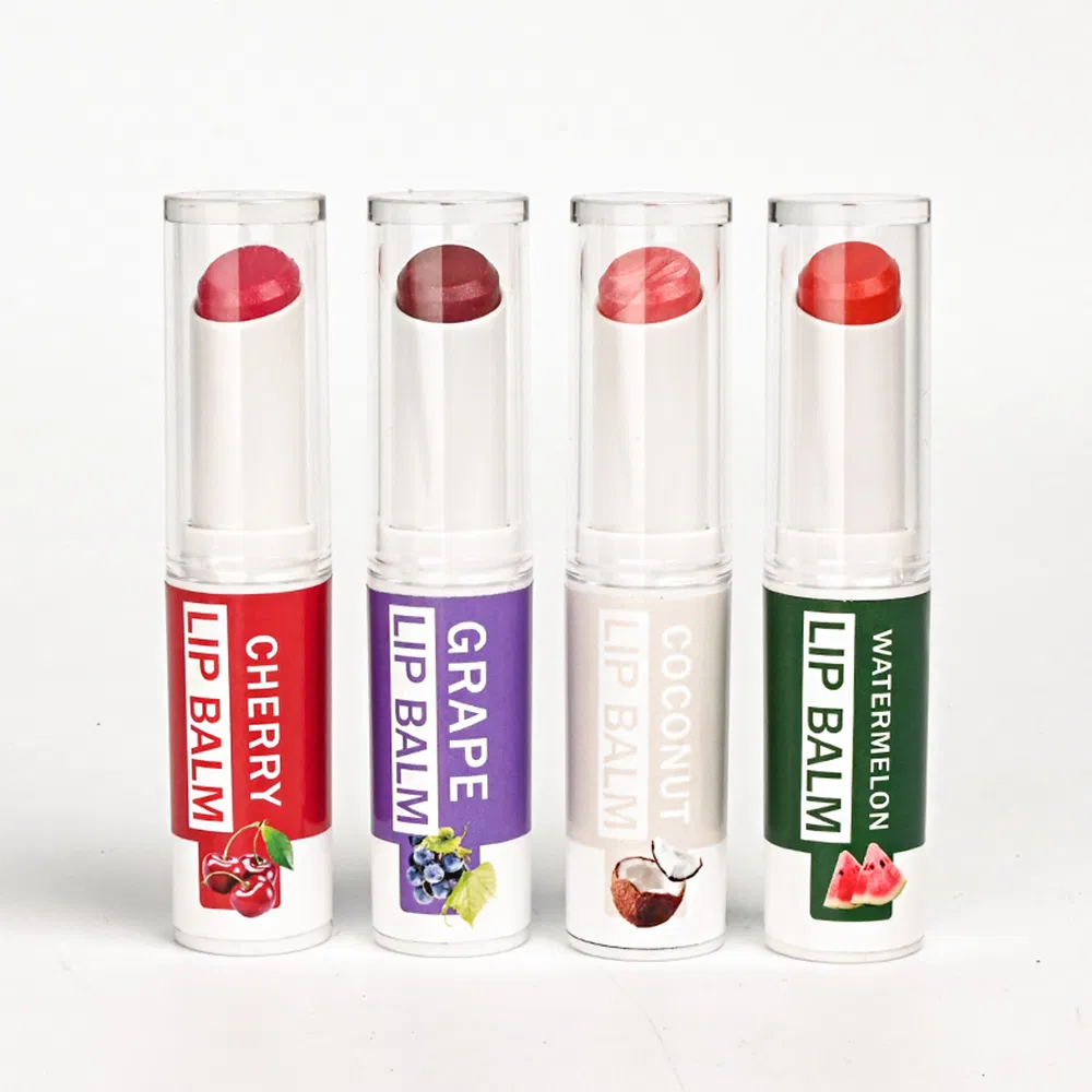 Custom Logo Vegan Color Changing Watermelon Vitamin E Lightening Fruit Lip Balm