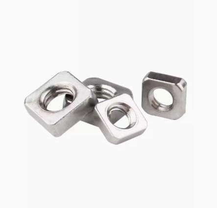 Custom Zinc Plated Carbon Steel Coarse Chamfered Square Nuts M5 M6 M8 M10 M12 M16 DIN 557